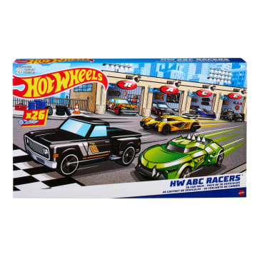 Hot Wheels ABC Racers, Set Of 26 Hot Wheels Cars With Letters Of the Alphabet - Imagen 1 de 6