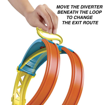 Hot Wheels Track Builder Unlimited Split Loop Pack With 1 Car Gift For Kids 6 To 12 Years Old