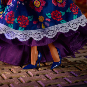 Barbie 2022 Día De Muertos Doll in Ruffled Dress And Calavera Face Paint - Image 5 of 6