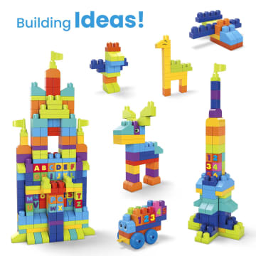 MEGA BLOKS Toy Blocks Even Bigger Building Bag With Storage (300 Pieces) For Toddler - Image 5 of 6