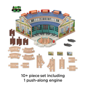 Fisher-Price Thomas & Friends Wooden Railway Tidmouth Sheds Starter Train Set - Image 4 of 6