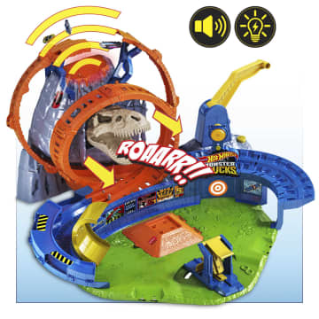 Hot Wheels Monster Trucks Pista de Juguete Temible Explosión Volcánica - Image 4 of 6