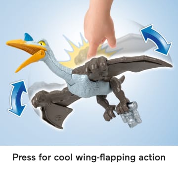 Imaginext Jurassic World Dominion Quetzal Dinosaur Toy With Soaring Action, 3 Piece Preschool Toys - Image 2 of 5