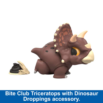 Jurassic World Bite Club Triceratops Dinosaur Collectible Figure - Imagem 2 de 6