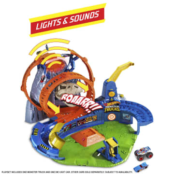 Hot Wheels Monster Trucks T-Rex Volcano Arena - Image 4 of 6