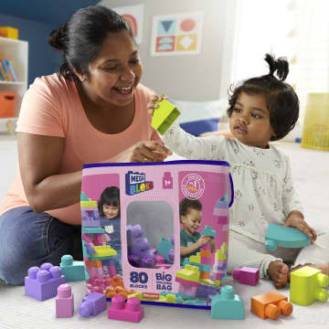 Mega Bloks Preschool Jogo de Construção Sacola grande de construção Rosa - Image 5 of 7