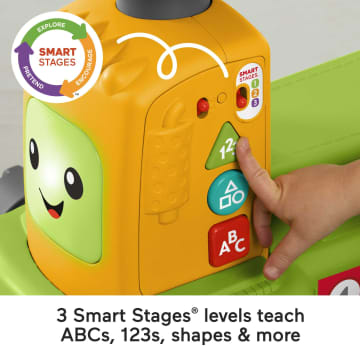 Fisher-Price Laugh & Learn 4-In-1 Farm To Market Tractor Ride-On Learning Toy, Multilanguage Version - Imagen 4 de 6