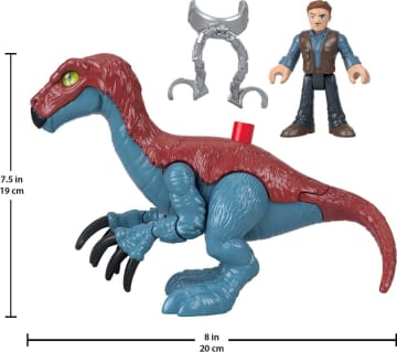 Imaginext Jurassic World Dinosaurio de Juguete Therizinosaurus & Owen - Imagen 5 de 6