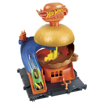 Hot Wheels City Pista de Juguete Tienda de Hamburguesas - Imagen 5 de 6