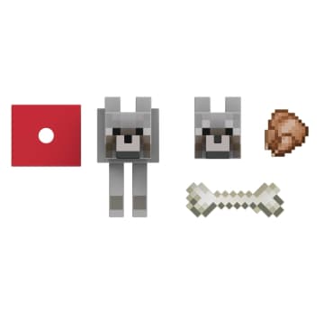 Minecraft Diamond Figura de Acción Lobo Coleccionable de 5.5