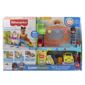 Fisher-Price Little People Light-Up Learning Garage Toddler Playset, 5 Play Pieces, Multi-Language Version - Image 6 of 6