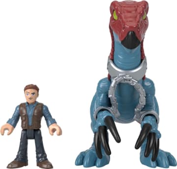 Imaginext Jurassic World Dinosaurio de Juguete Therizinosaurus & Owen - Imagen 4 de 6