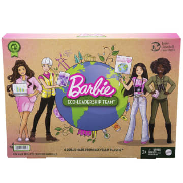 Barbie Eco-Leadership Team 4 Doll Set, Recycled Plastic (Except Head & Hair) - Imagen 6 de 6