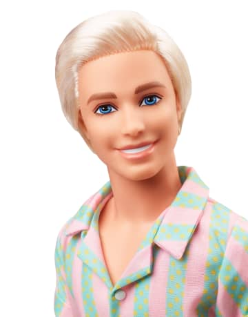 Barbie Film Ken Poupée, Tenue de Plage à Rayures Pastel - Imagen 2 de 6