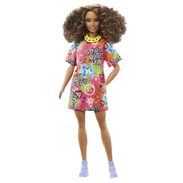 Barbie Fashionista Muñeca Vestido Colorido Oversized - Imagem 1 de 6