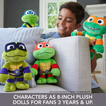 Teenage Mutant Ninja Turtles: Mutant Mayhem Plush Toys 4 Pack, 8 Inch Soft Dolls - Image 4 of 6