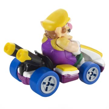 Hot Wheels Mario Kart Veículo de Brinquedo Kart Padrão Wario - Image 4 of 6