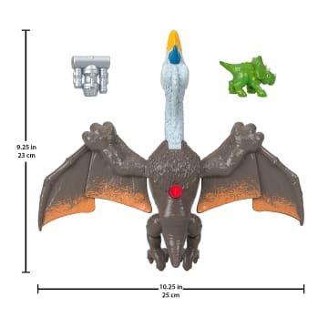 Imaginext Jurassic World Dominion Quetzal Dinosaur Toy With Soaring Action, 3 Piece Preschool Toys - Image 4 of 5