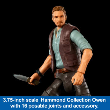 Jurassic World Hammond Collection Owen Grady Action Figure Toy With Accessories - Imagem 2 de 3