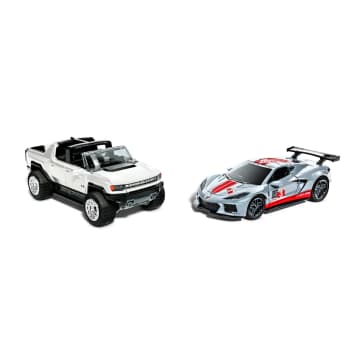Hot Wheels Pull-Back Speeders 2 Toy Cars in 1:43 Scale, Pull Cars Backward & Release To Race - Image 5 of 6
