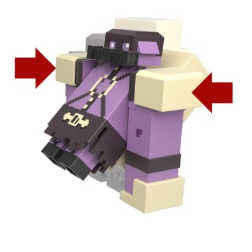 Minecraft Legends Figura de Brinquedo Pacote Fidget Porco-Tatu vs Esqueleto de 3.25