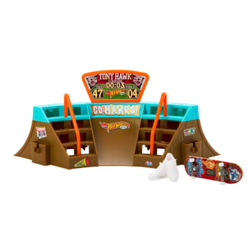 Hot Wheels Skate Pista de Brinquedo Set Estádio Tony Hawk - Image 1 of 6