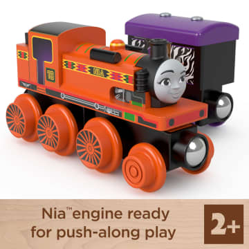 Fisher-Price Thomas & Friends Wooden Railway Nia Engine And Cargo Car - Image 2 of 6