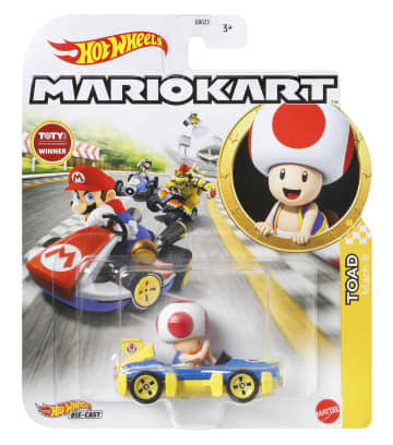 Hot Wheels Mario Kart Veículo de Brinquedo Toad Mach 8 - Image 1 of 4