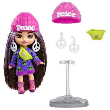 Barbie Extra Mini Minis Muñeca Sudadera de Alien - Imagen 3 de 5
