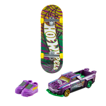 Hot Wheels Skate Vehículo de Juguete Patineta de Colección FELINE RISKY™ + SOLID MUSCLE™ con Diecast - Image 1 of 6