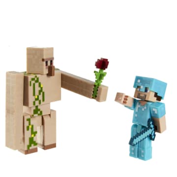 Minecraft Vanilla Figura de Acción Paquete Steve y Golem de Hierro 3.25