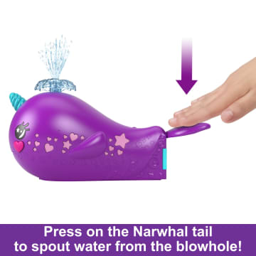 Polly Pocket Sparkle Cove Adventure Narwhal Adventurer Boat Playset With 2 Micro Dolls & 13 Accessories - Imagen 3 de 6