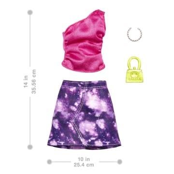 Barbie Fashion & Beauty Accesorios para Muñeca Falda Morada y Top Rosa - Image 3 of 3