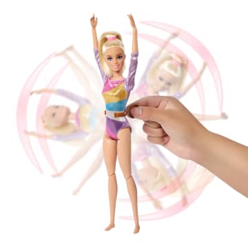 Barbie Coffret de Jeu Gymnaste, Poupée Mode, Blonde, 10Accessoires - Image 3 of 6
