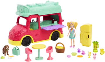 Polly Pocket Conjunto de Brinquedo Smoothies Food Truck 2 em 1 - Imagen 5 de 6