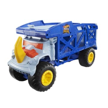Hot Wheels Monster Trucks Monster Mover Rhino Hauler Gift For Kids 3 Years Up