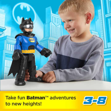 Imaginext DC Super Friends Batman Figure, 10-inch Poseable Preschool Toy, Biker Blue - Image 2 of 6