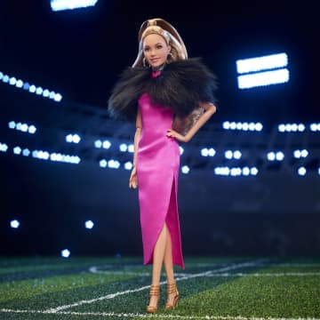 Barbie Signature Ted Lasso Collectible Doll, Keeley Jones Wearing Pink Dress - Image 2 of 6