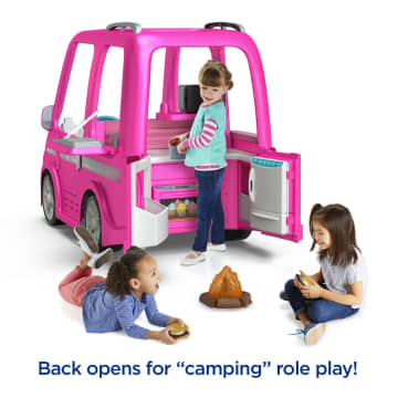 Power wheels barbie dream camper rv power wheels battery power ride on girls car pink toy 12v new arrivals
