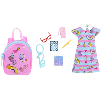 Barbie Clothes, Deluxe Bag With School Outfit And themed Accessories - Image 1 of 5