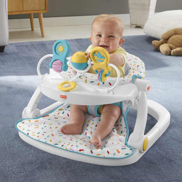Fisher-Price  Siège Jeu et Confort de Luxe, Paillettes Arc-en-Ciel - Imagen 2 de 7