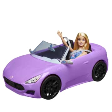Barbie Poupée Blonde, Décapotable Violette - Imagem 2 de 5