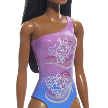 Barbie Fashion & Beauty Muñeca Playa con Traje de Baño Morado - Image 4 of 6
