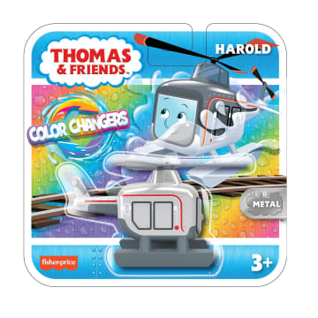Thomas & Friends Tren de Juguete Color Changers Harold Azul - Image 6 of 6