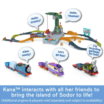 Thomas & Friends Talking Kana Toy Train, Motorized Engine With Phrases & Sounds - Imagem 4 de 6