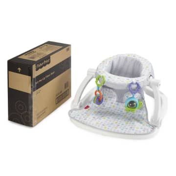 Fisher-Price Sit-Me-Up Floor Seat Portable Baby Chair With Toys, Honeydew Drop - Image 2 of 6