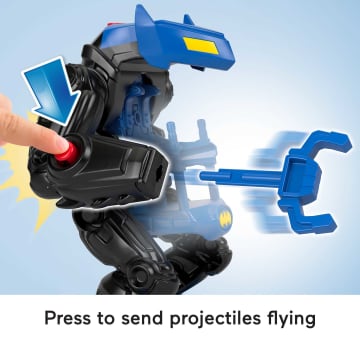 Imaginext DC Super Friends Batman Battling Robot, 3-Piece Figure Set With Lights For Preschool Kids - Imagen 5 de 6