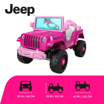 Power Wheels Barbie Jeep Wrangler Toddler Ride On Toy 6V Battery Powered With Sounds