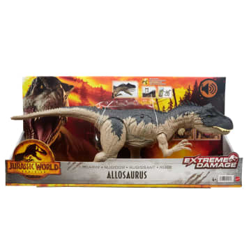 JURASSIC WORLD EXTREME DAMAGE Roarin Allosaurus Mattel