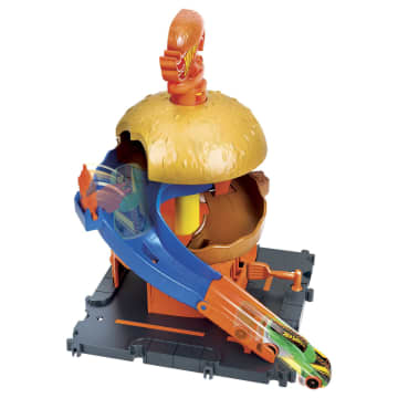 Hot Wheels City Pista de Juguete Tienda de Hamburguesas - Imagen 4 de 6
